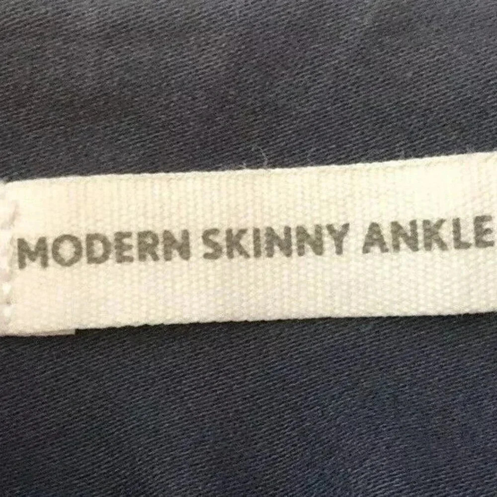 ANN TAYLOR LOFT Women Zip Up Modern Skinny Ankle Pockets Blue Pants Sz 8 Petite - Picture 11 of 11
